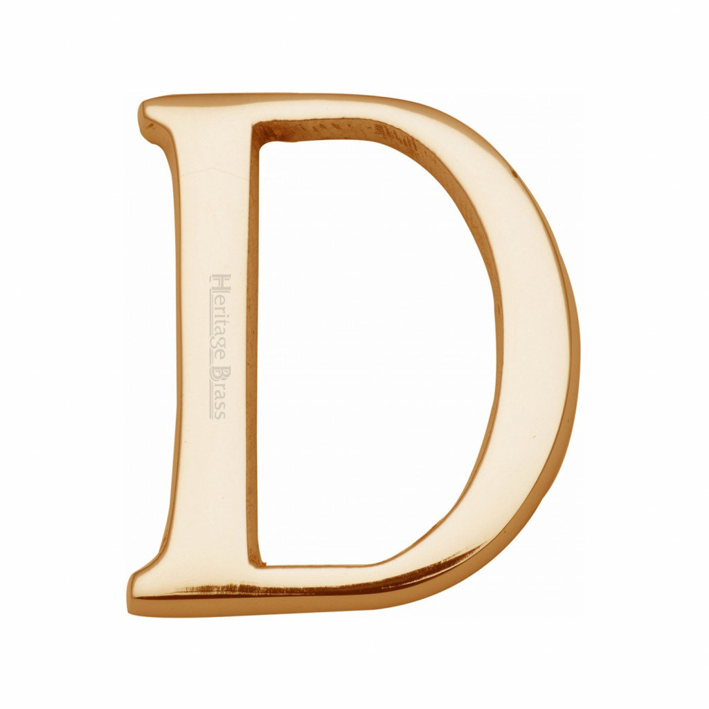 Heritage Brass Letter D  - Pin Fix 51mm